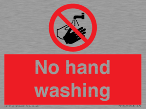 No hand washing